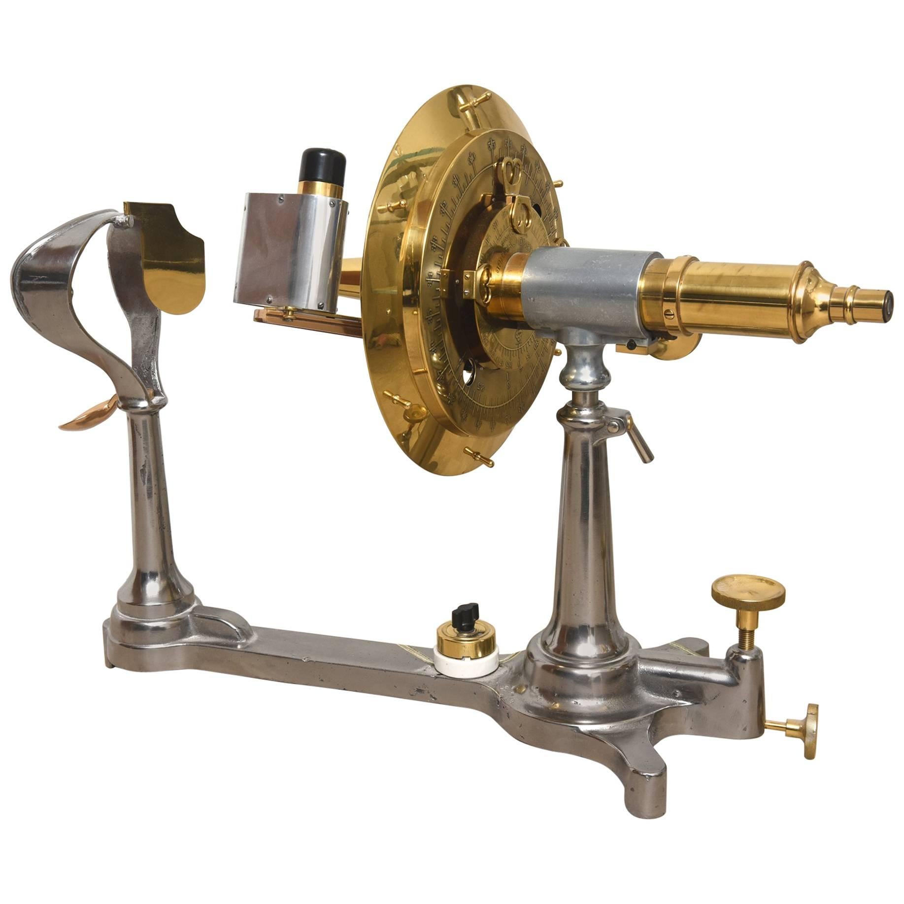 Restored Antique Brass and Iron Universal Ophthalmometer for Optician / Eye Dr