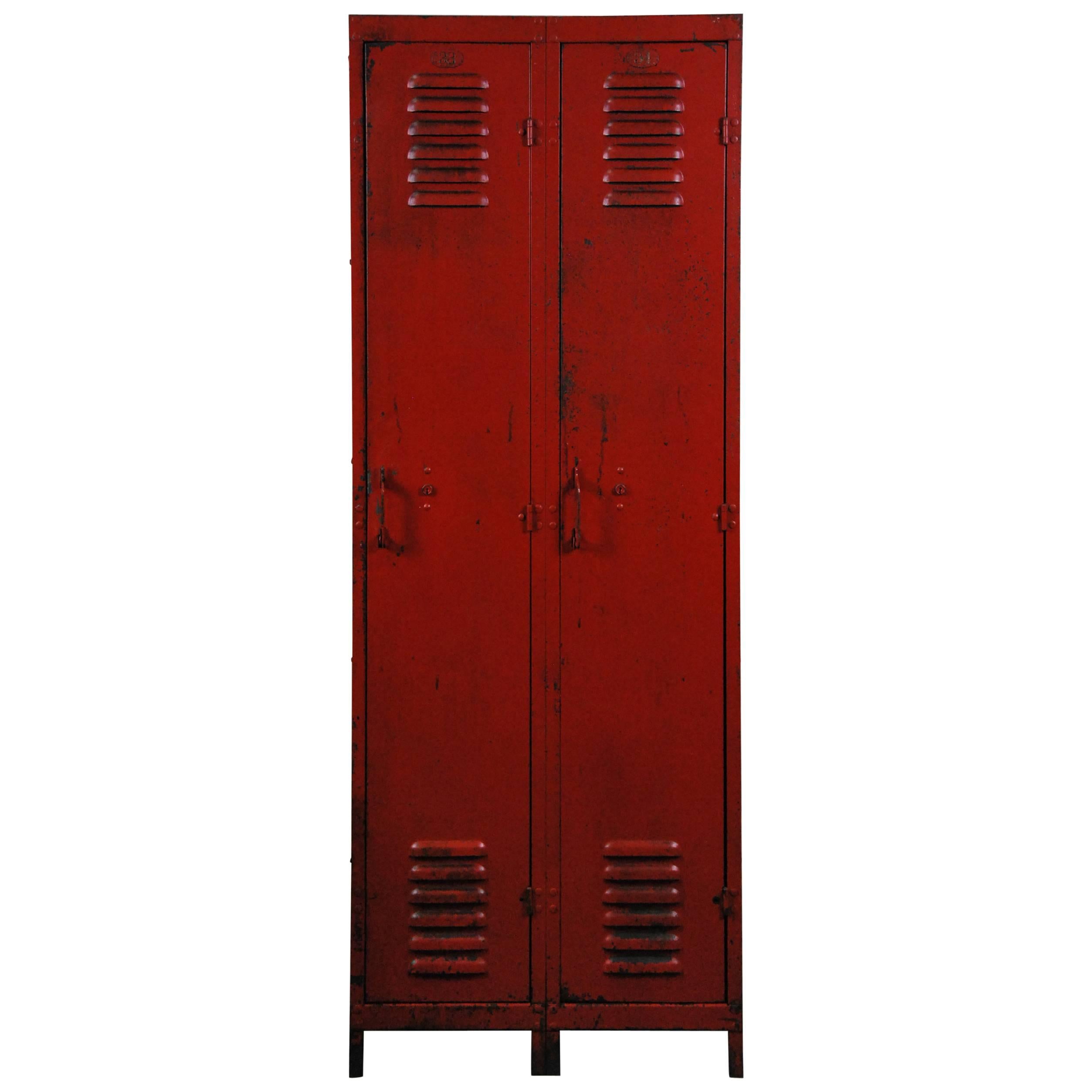 1920 Set of Freestanding Industrial Lockers