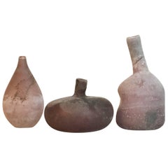 Group of Three Cenedese "Scavo" Murano Glass Vases