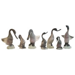 Collection of Seven Cenedese Murano Glass Birds