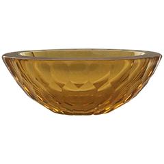 Faceted Murano Glass Bowl, circa 1960