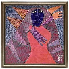 21st Century Modernist Original Oil on Canvas Painting by, Leroy Evil