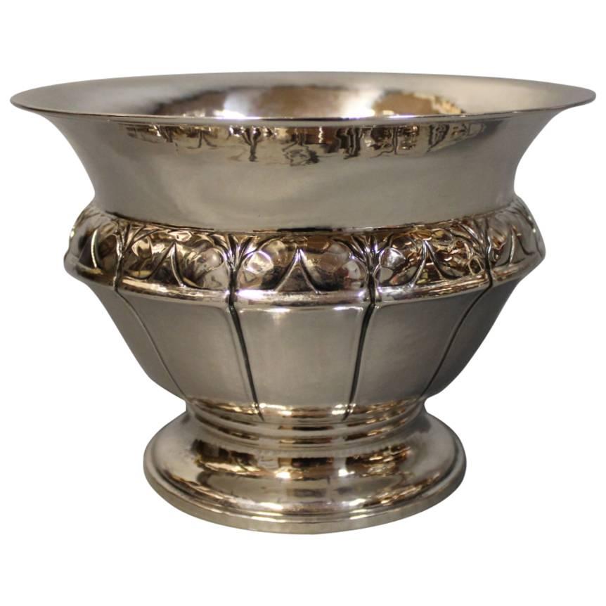 Large Centerpiece Beautifully Decorated in Hallmarked Silver Stamped Christian F