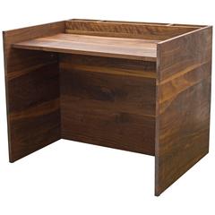 203 Desk in Solid Wood with Hand Oiled Finish, Minimalist Storage and False Wall 4