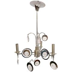 Sciolari Chromed Chandelier with Glass Drops 11
