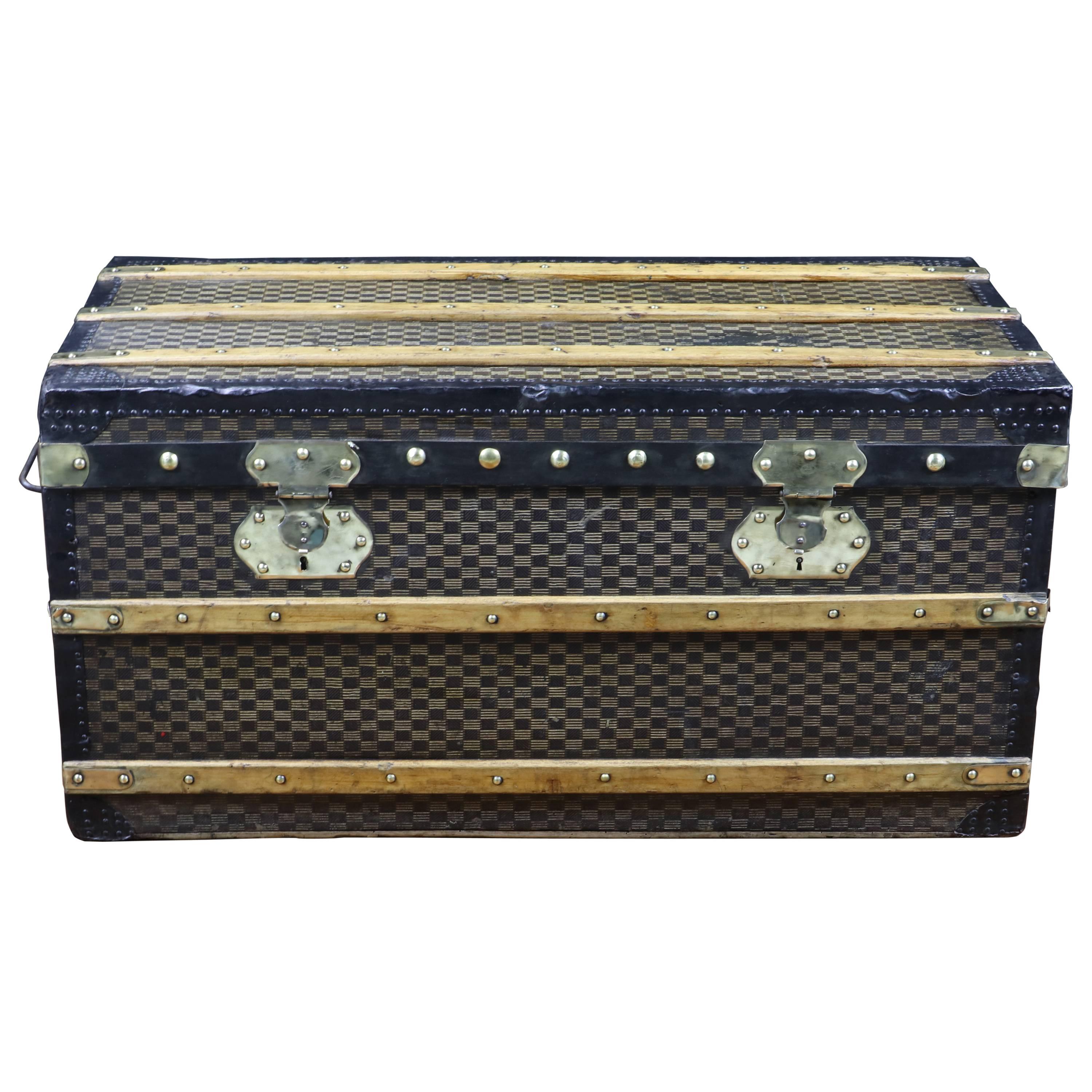1910s Damier Steamer Trunk from the French Brand