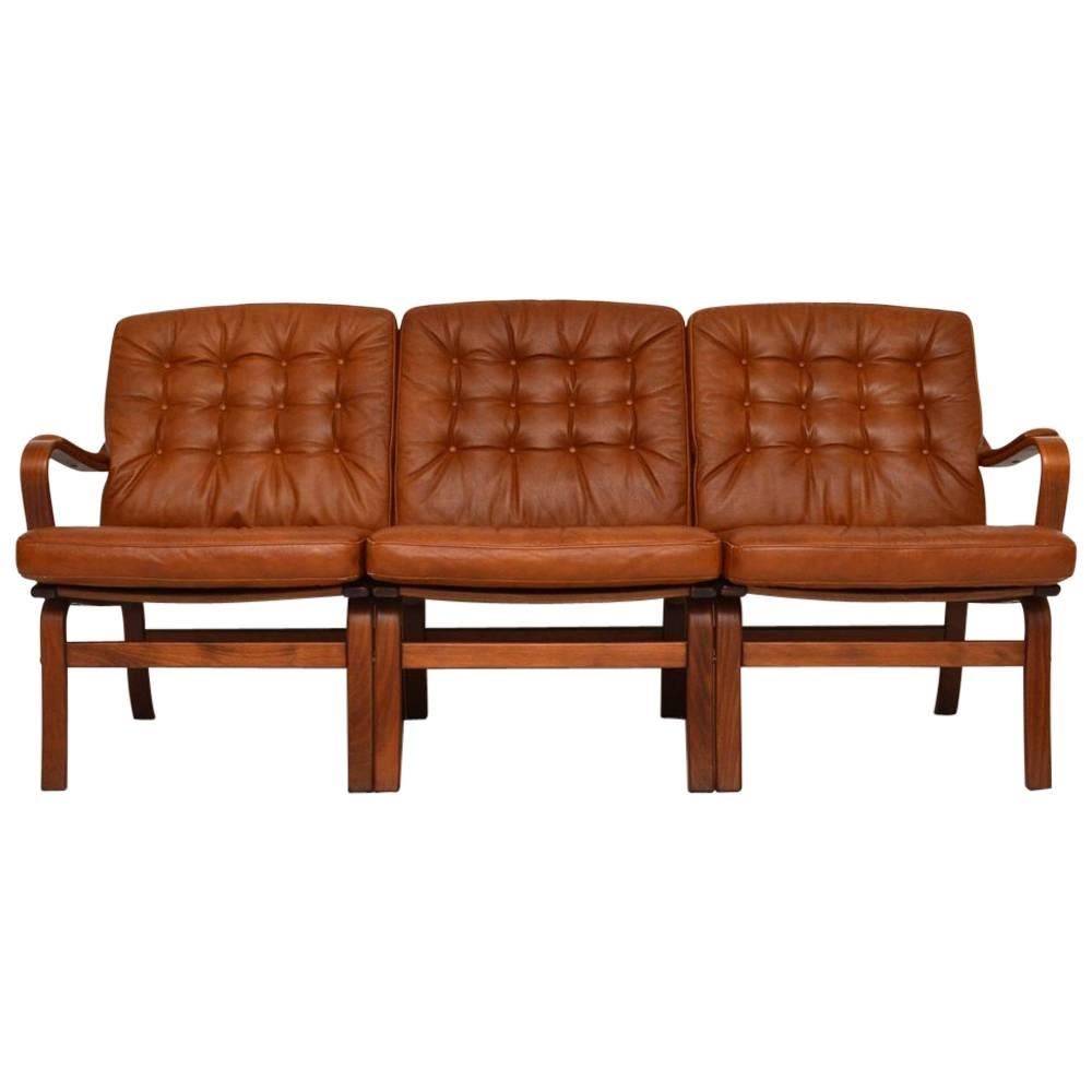 Danish Retro Leather Bentwood Sofa Vintage, 1970s at 1stDibs vintage