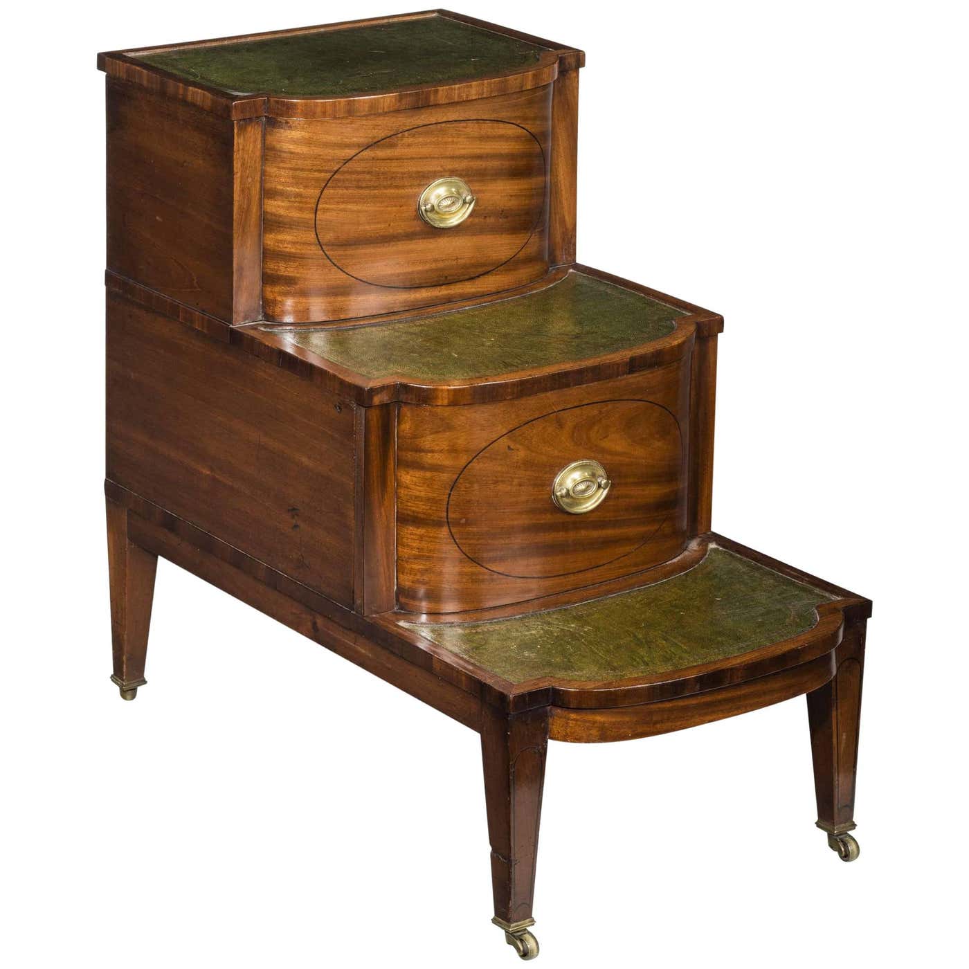 Regency Period Mahogany Library Steps at 1stDibs