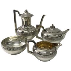 Silver Plate Art Deco Tea Set by Gorham N.Y 11