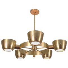 Lightolier Brass Chandelier