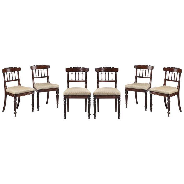Set of Six Regency Period Single Chairs For Sale at 1stdibs