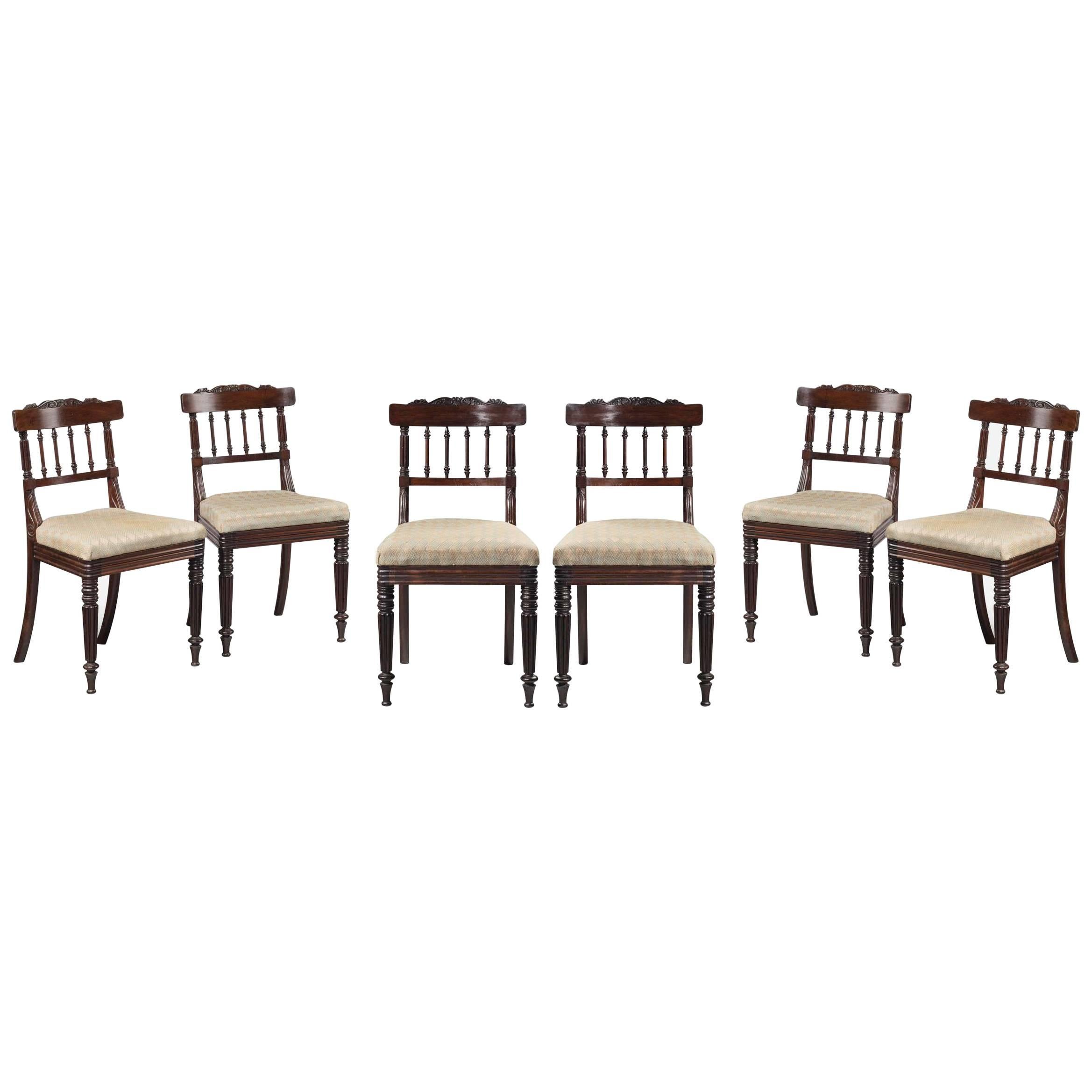 Set of Six Regency Period Single Chairs