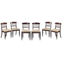 Set of Six Regency Period Rosewood Single Chairs 10