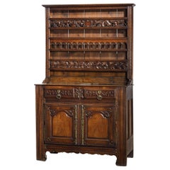 Mid-18th Century French Chestnut Dresser and Rack
