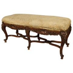 Antique Regence Style Bench from France, 19th Century