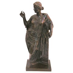 Grand Tour Bronze, Roman Woman, France, 19th Century by Susse Freres