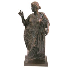 Antique Grand Tour Bronze, Roman Woman, France, 19th Century by Susse Freres