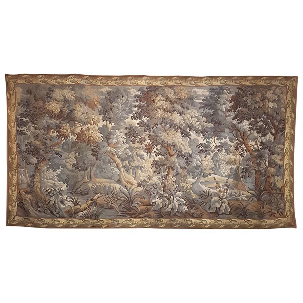 19th Century Handwoven Wool Flemish Tapestry