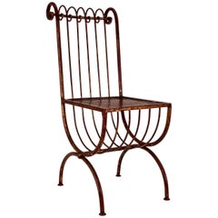 Italian Gilt Scroll Metal Chair