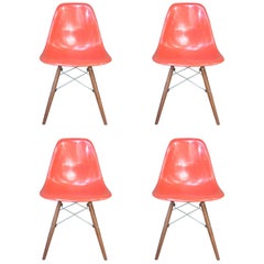 Four Herman Miller Eames Dining Chairs