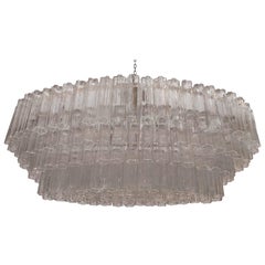 Retro Mid-Century Venini Tronchi Glass Chandelier