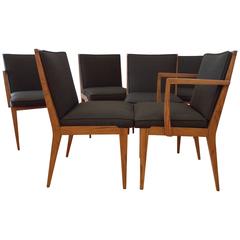 Set of Six Edward Wormley Dunbar Dining Chairs 6