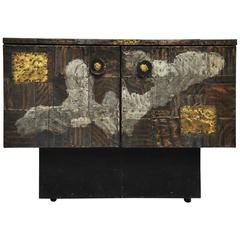 Paul Evans Mixed Metal Sideboard Cabinet 1