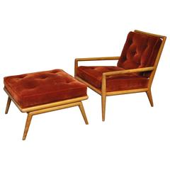 T.H. Robsjohn-Gibbings Lounge Chair with Ottoman 9