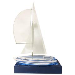 Sailing Takes Me Away, Especially on a Vintage Lucite Racing Yacht Model
