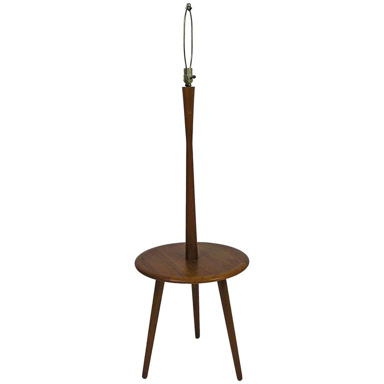 1960s TripodLeg Teak Table Floor Lamp at 1stDibs