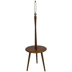 1960s Tripod-Leg Teak Table Floor Lamp