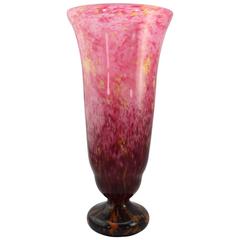 Large French Art Deco Schneider Variegated Vase, circa 1920