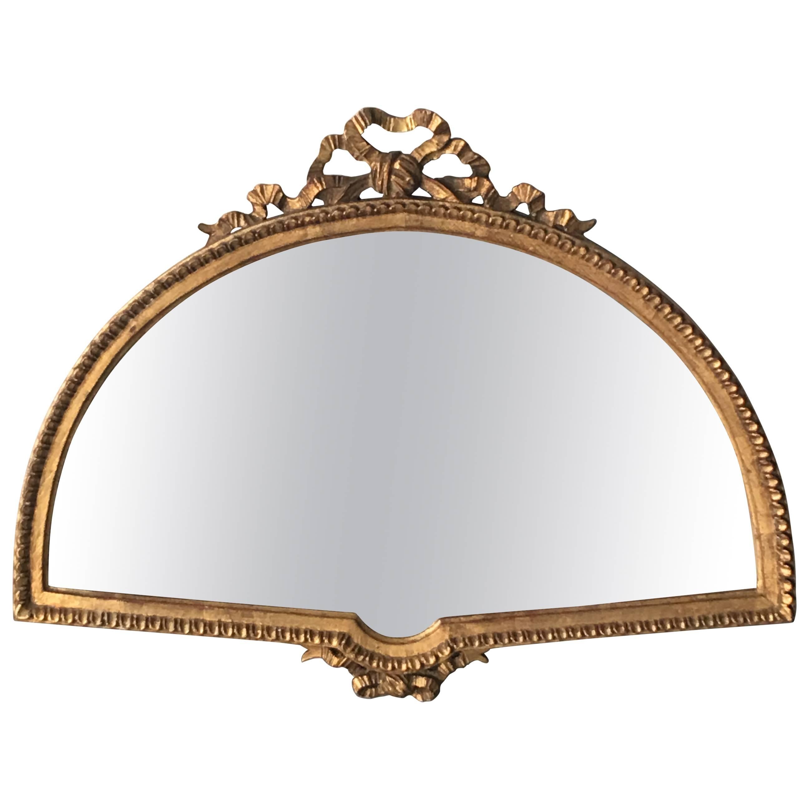 19th Century Italian Gilt Fan Shaped Mirror