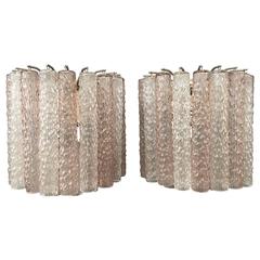 Pair of Murano Glass Sconces by Venini