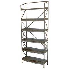 Antique Industrial German Metal Shelf from 1920