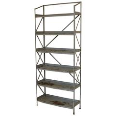 Industrial German Metal Shelf from 1920