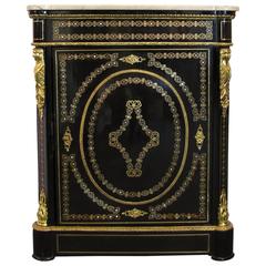 French Mid-19th Century Napoleon III Credenza Gilt Bronze Mounted Ebonized Wood 10