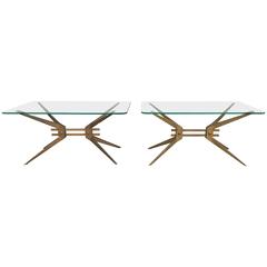 Stunning Pair of Brass Coffee Table