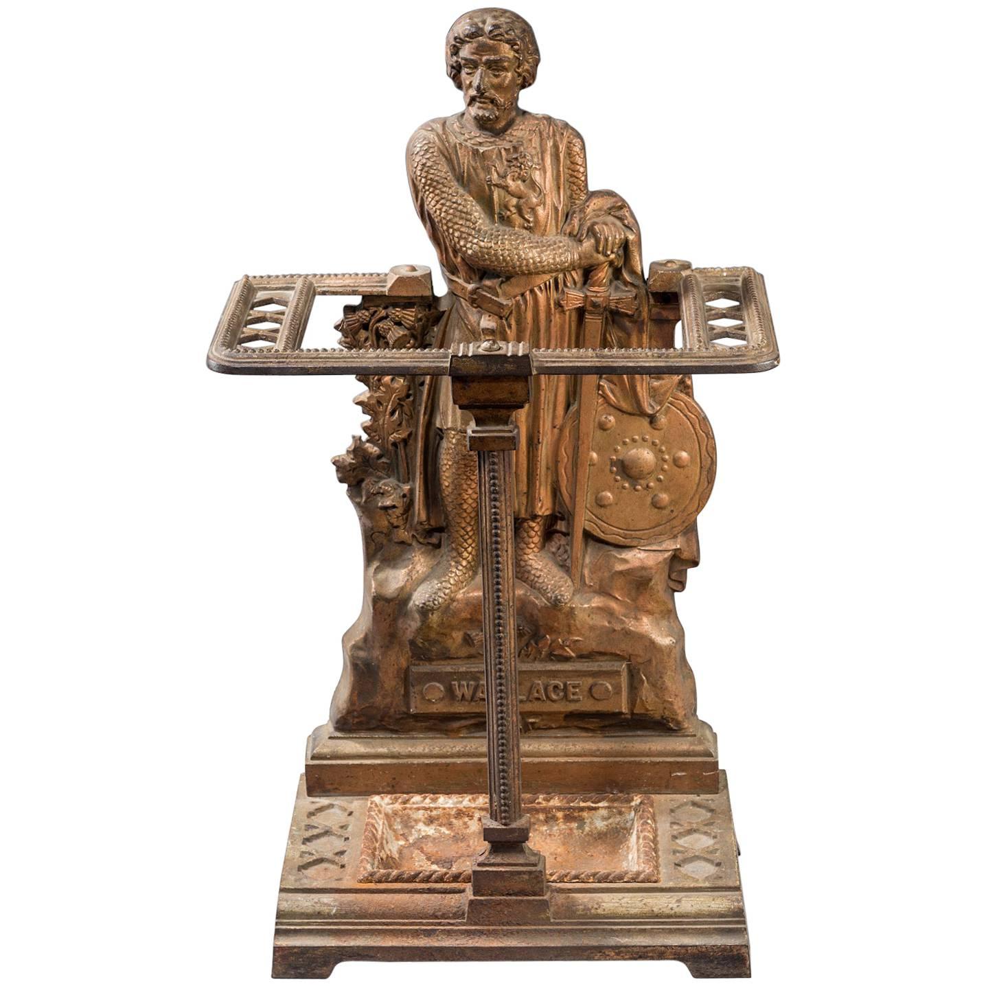 19th Century Cast Iron Stick Stand in the Form of William Wallace  For Sale
