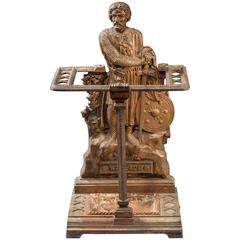 19th Century Cast Iron Stick Stand in the Form of William Wallace