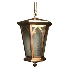 English Copper Exterior Antique Lantern
