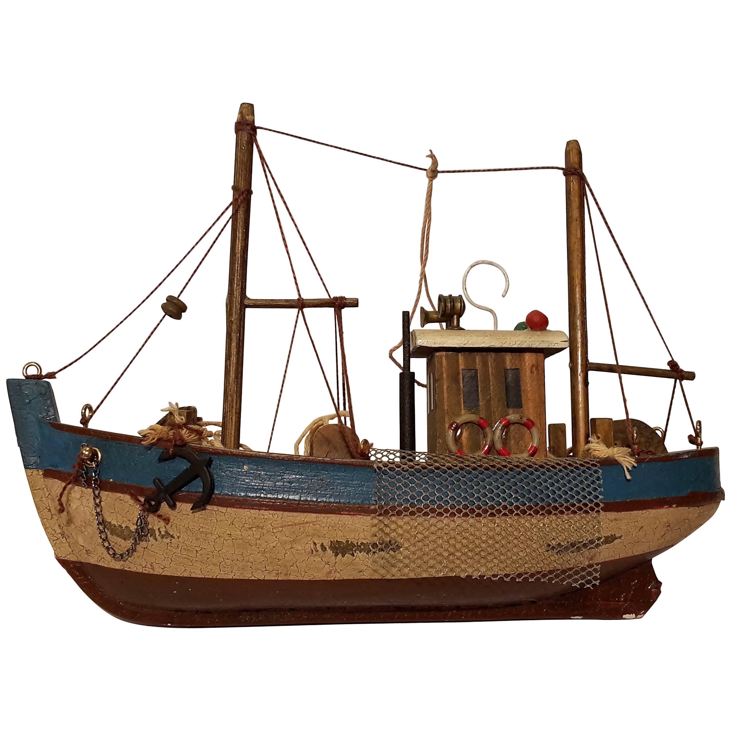 Sculpture of a Fishing Vessel For Sale