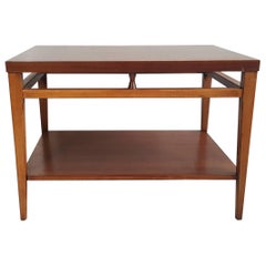 Mesa auxiliar moderna de mediados de siglo de nogal y palisandro "Tuxedo" de Lane