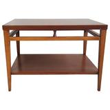 Mid-Century Modern Walnut and Rosewood End Table "Tuxedo" by Lane
