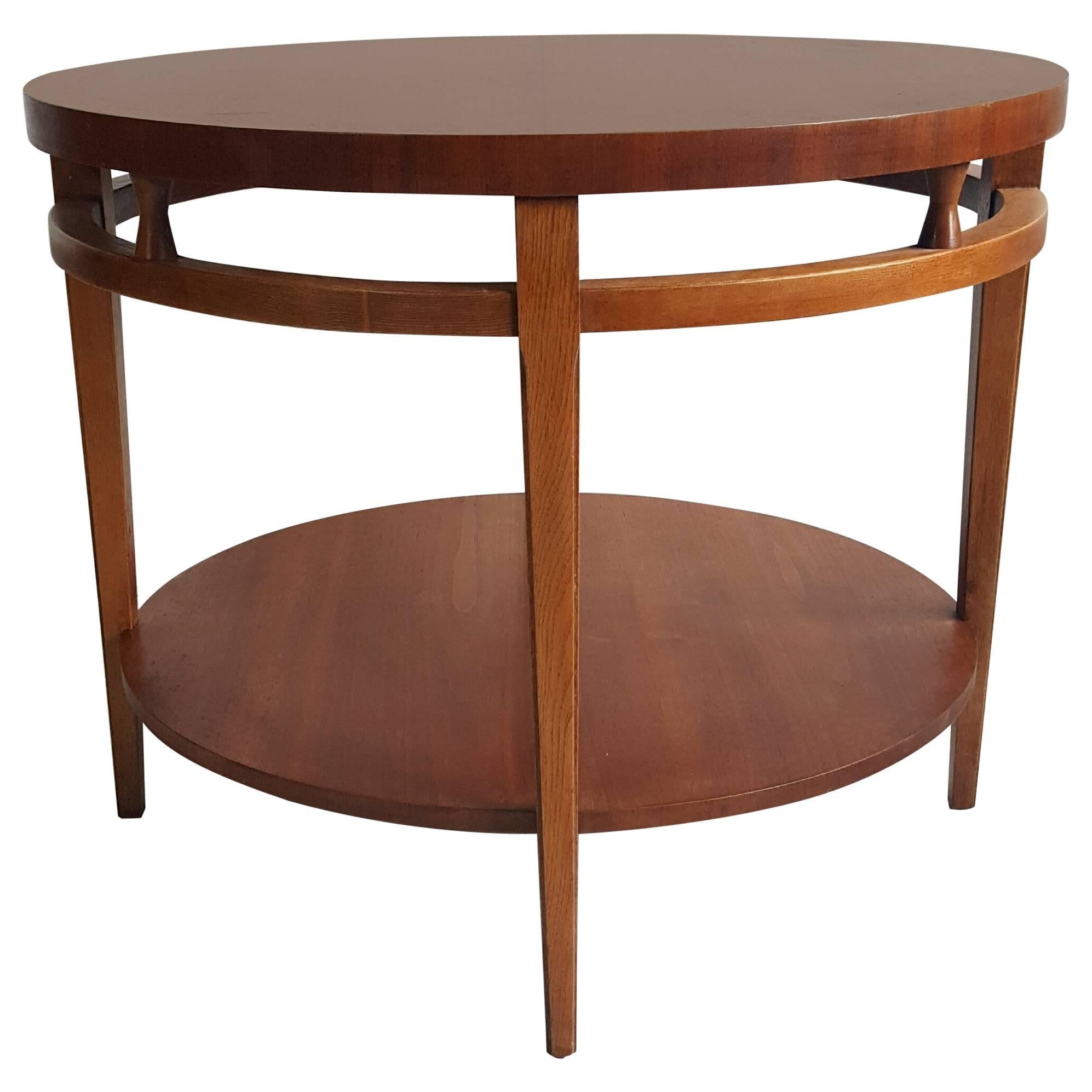Modernist Walnut and Rosewood Lamp Table 'Tuxedo" by Lane For Sale