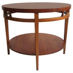 Modernist Walnut and Rosewood Lamp Table 'Tuxedo" by Lane