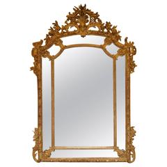 Antique French Mirror Napoleon III Gold Leaf