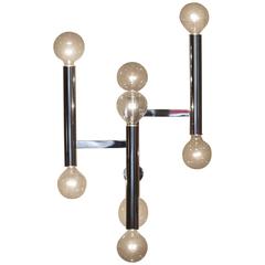 Five Huge Kinkeldey Chrome Wall Scones, Austria, 1970s 6