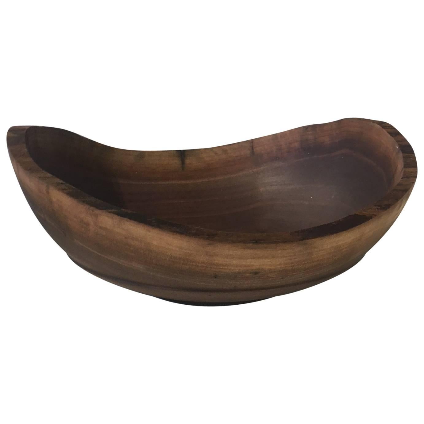 Handcrafted Raw Edge Walnut Bowl