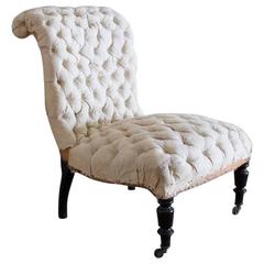 Buttoned Slipper Chair
